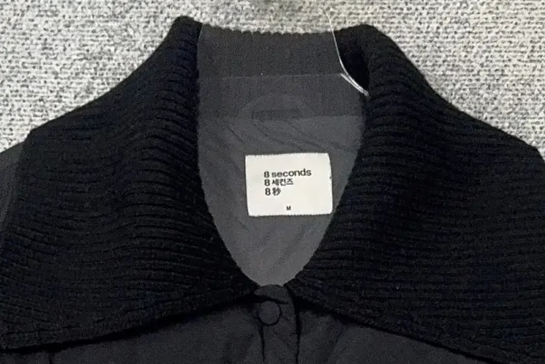 에잇세컨즈 블랙 니트 카라 캐주얼 패딩 M 상품이미지5