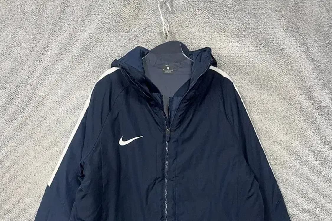 나이키 네이비 로고 후드 롱패딩 점퍼 XL 상품이미지3