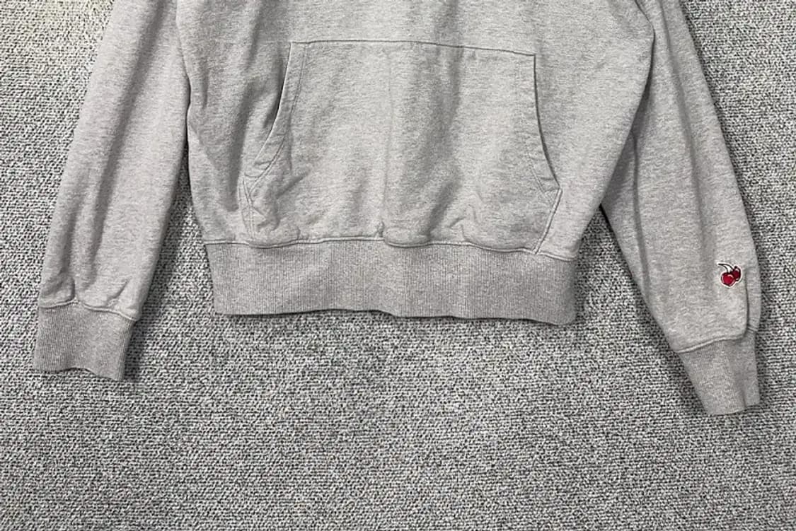 키르시 라이트 그레이 로고 오버핏 후드티 1 상품이미지4