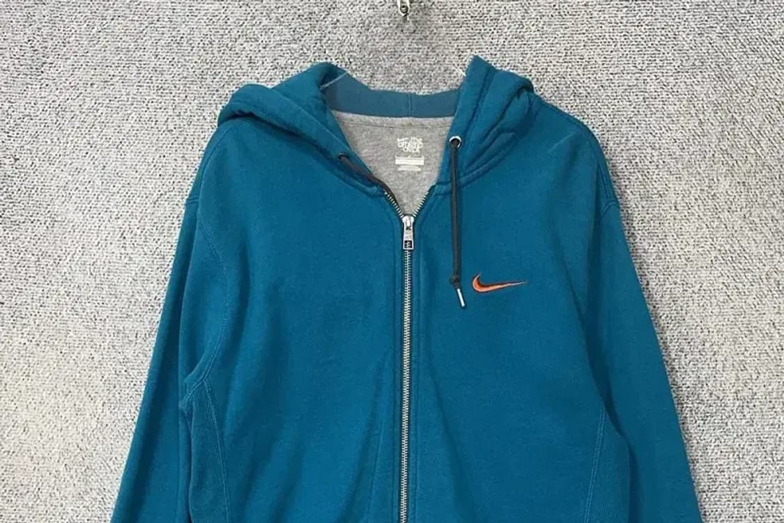 나이키 블루 로고 후드 집업 L 상품이미지3
