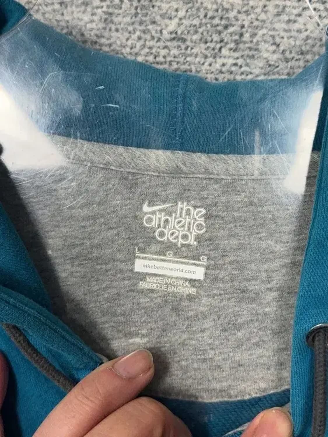 나이키 블루 로고 후드 집업 L 상품이미지6