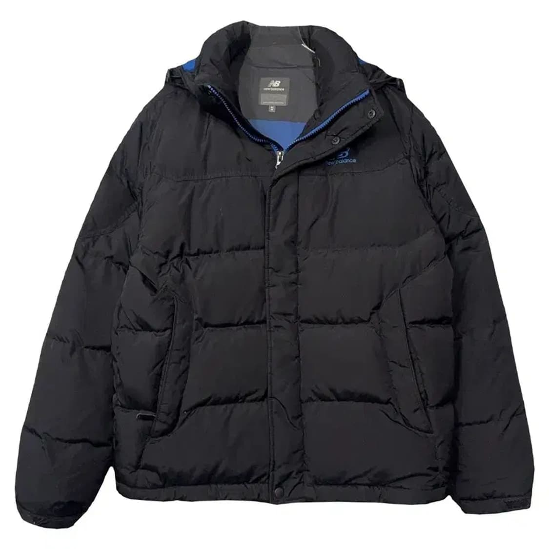 뉴발란스 블랙 로고 다운 패딩 M 상품이미지1