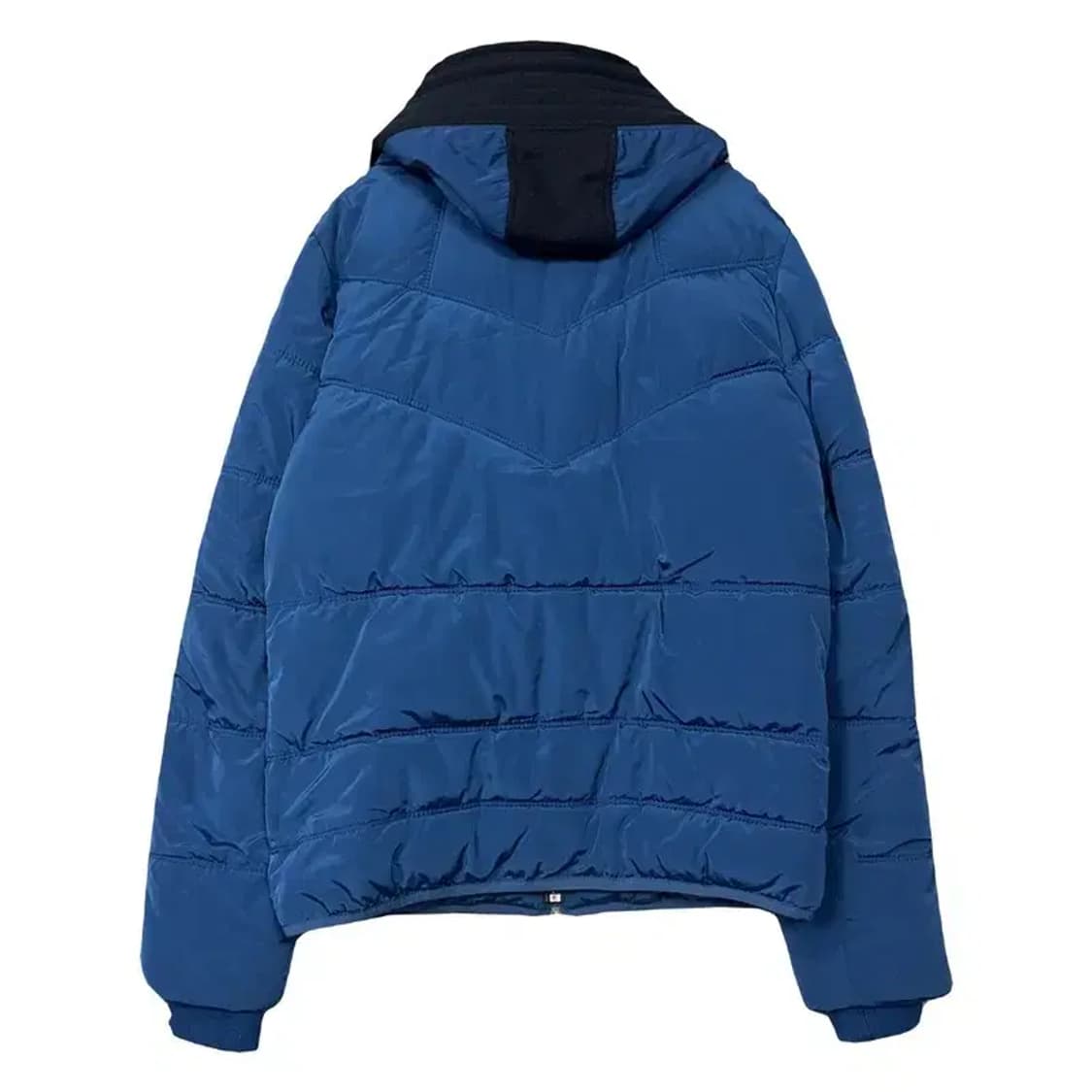 게스 블루 후드 레이어드 캐주얼 패딩 M 상품이미지2