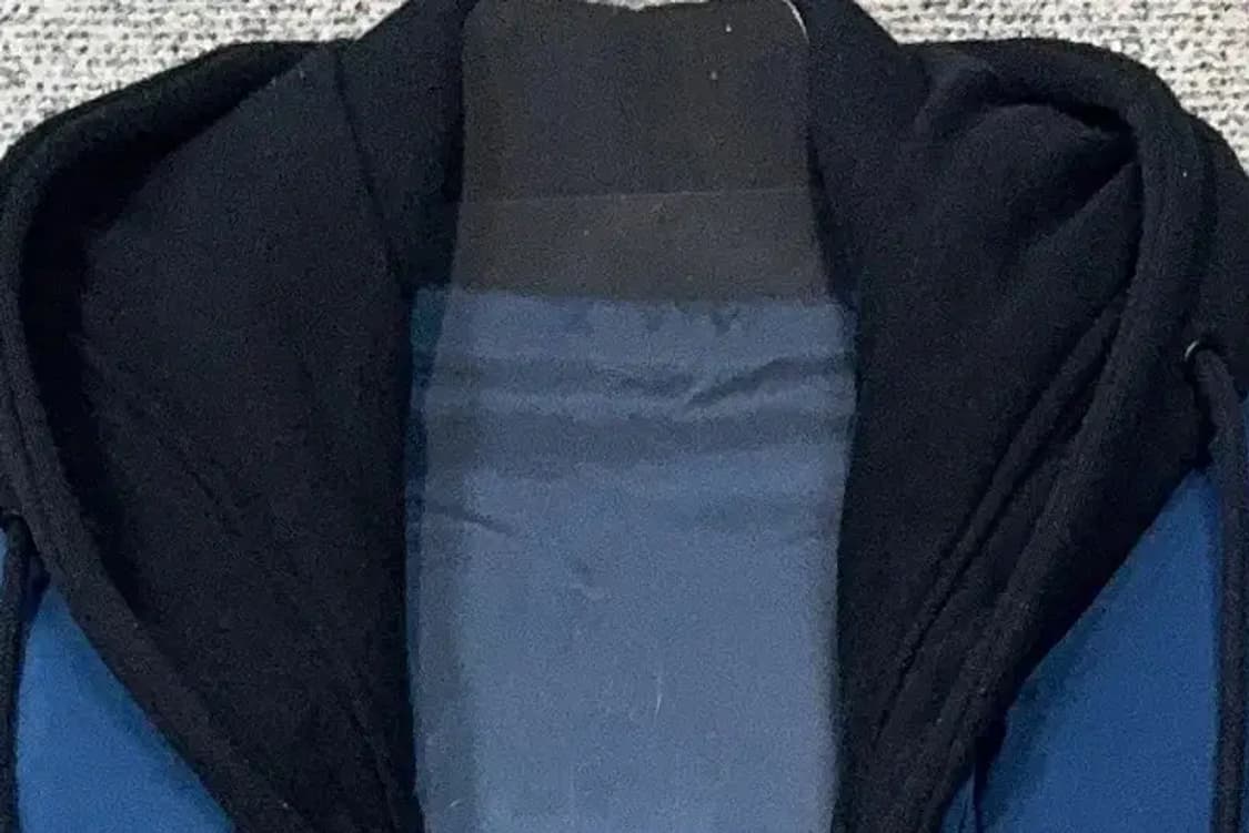 게스 블루 후드 레이어드 캐주얼 패딩 M 상품이미지5