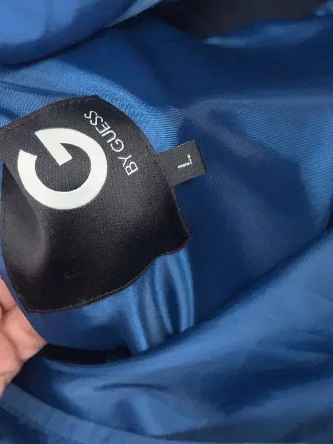 게스 블루 후드 레이어드 캐주얼 패딩 M 상품이미지6