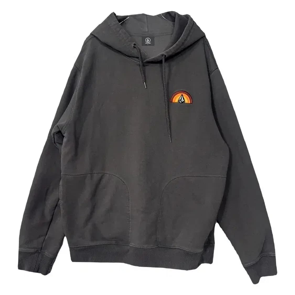 볼콤 그레이 로고 후드티 L(100) 상품이미지1