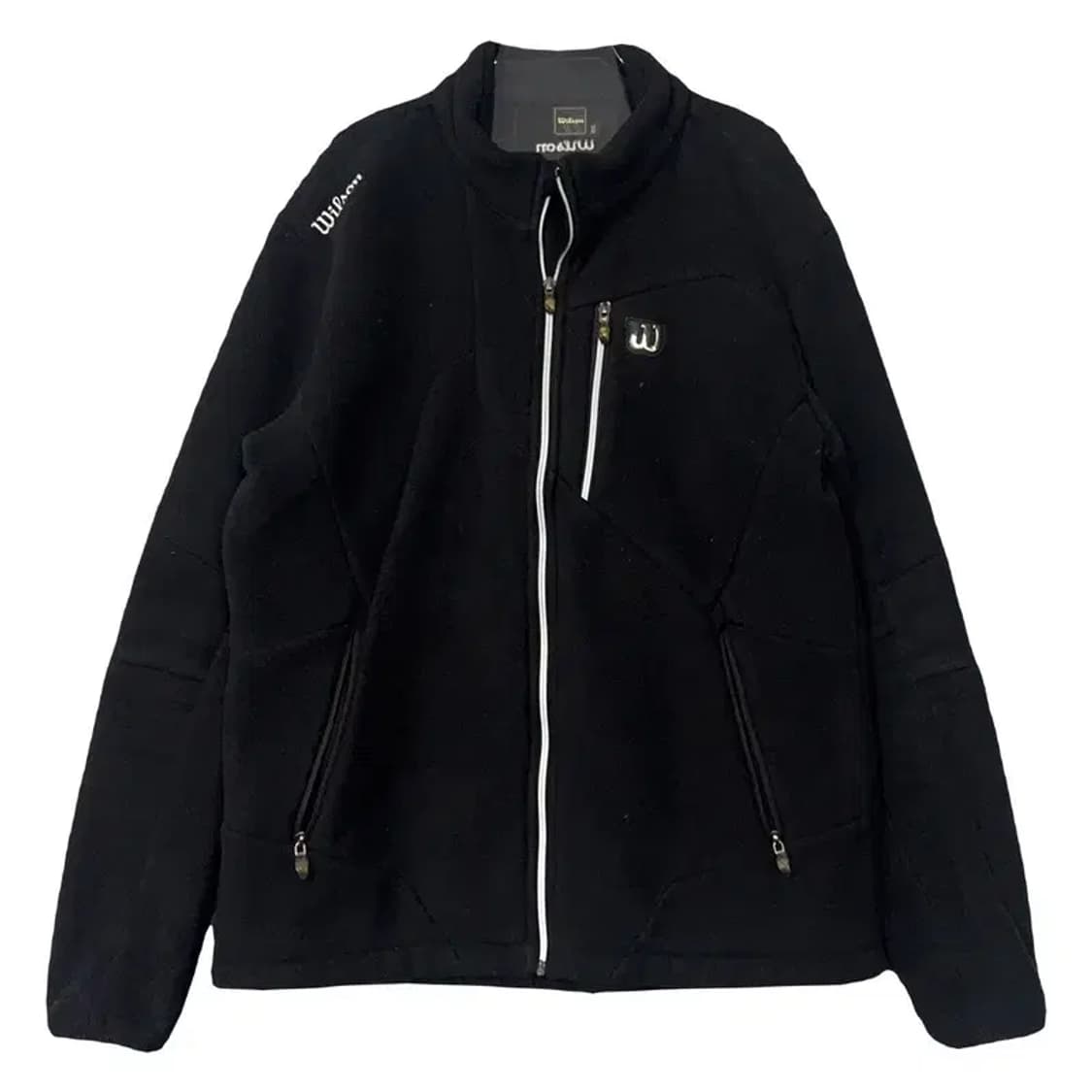 윌슨 블랙 로고 후리스 집업 105 상품이미지1