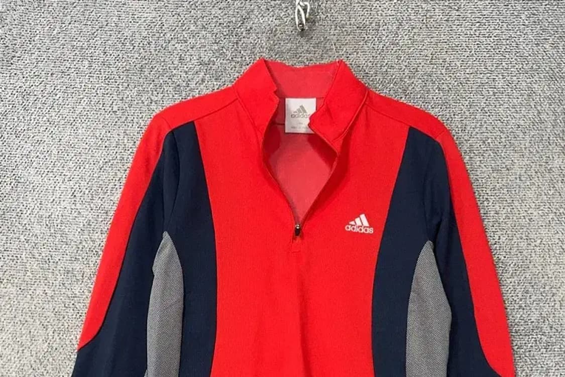 아디다스 레드 기능성 반집업 긴팔티 85 상품이미지3
