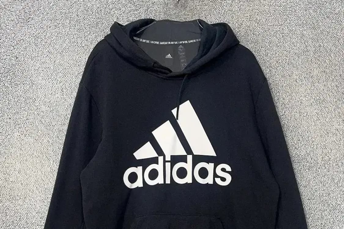 아디다스 프린팅 블랙 후드티 XL 상품이미지3