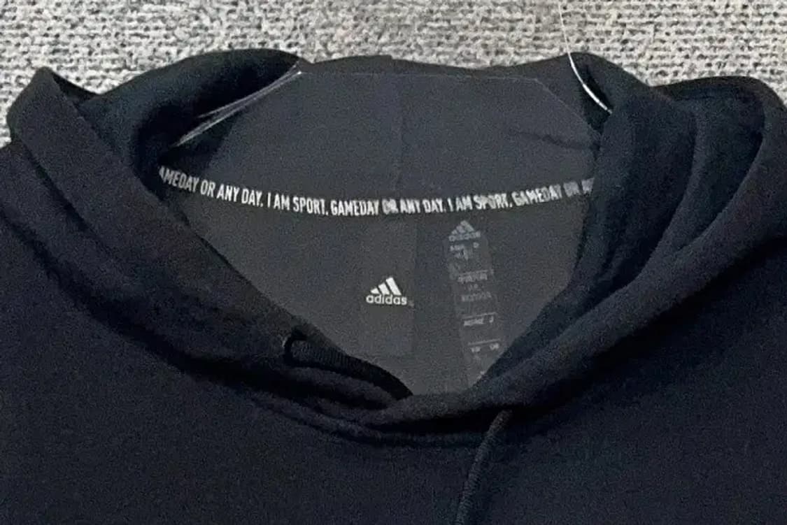 아디다스 프린팅 블랙 후드티 XL 상품이미지5
