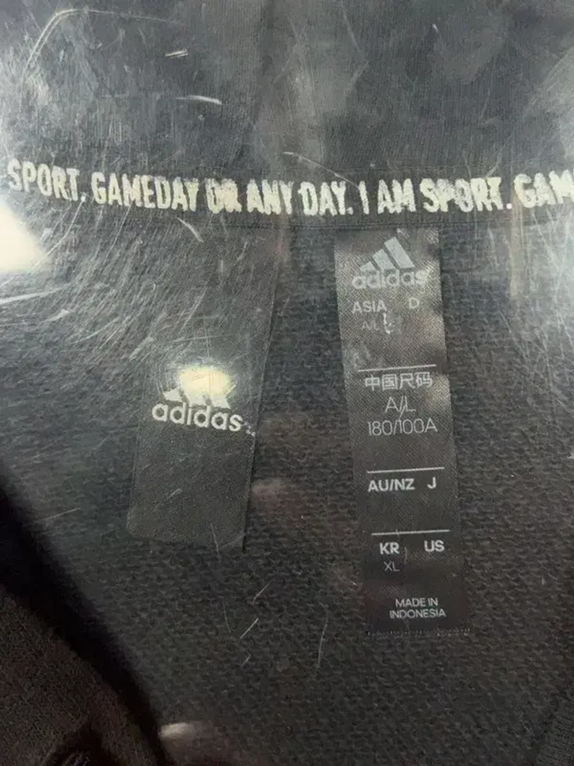 아디다스 프린팅 블랙 후드티 XL 상품이미지6