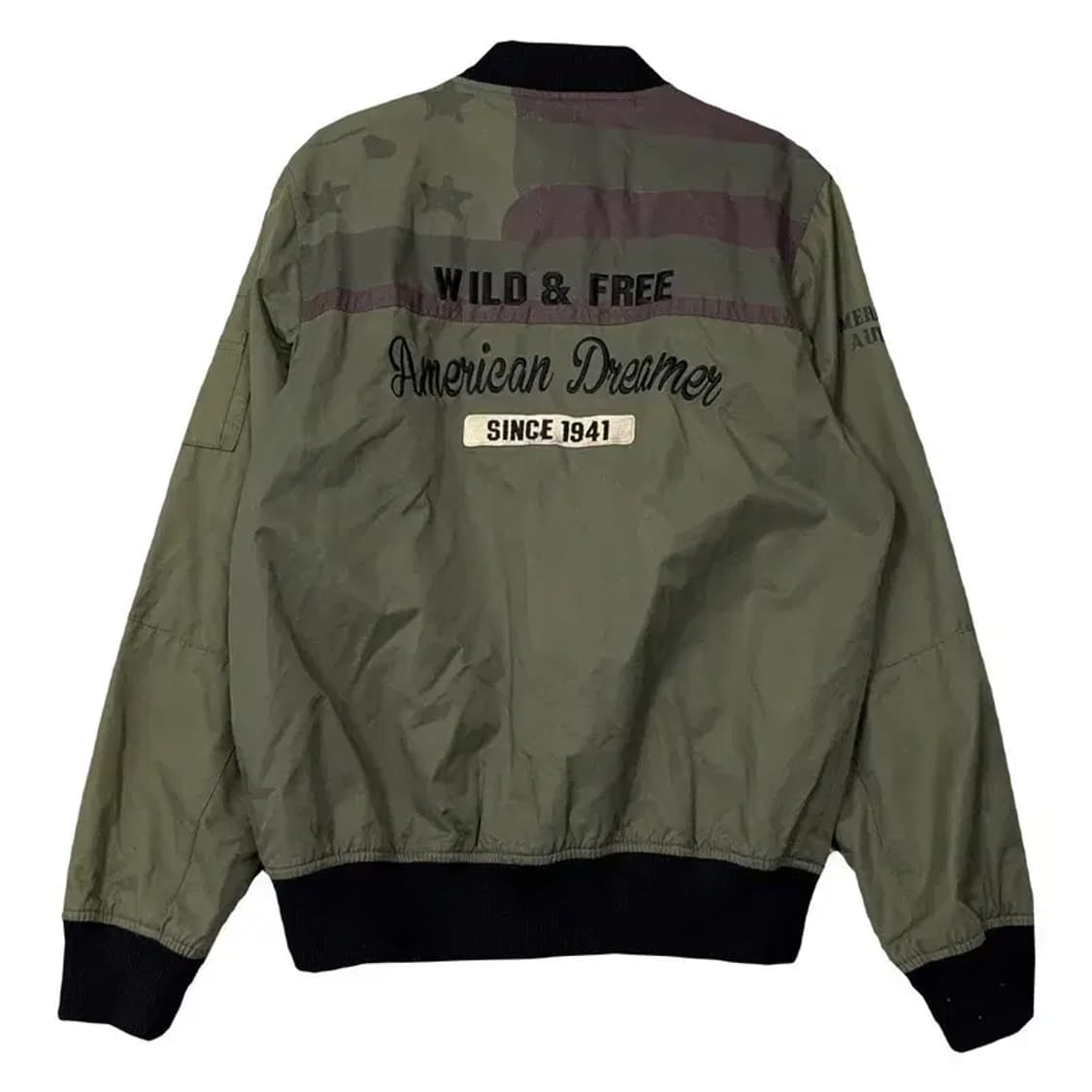 지프 카키 패치 빈티지 블루종 자켓 S(90) 상품이미지2