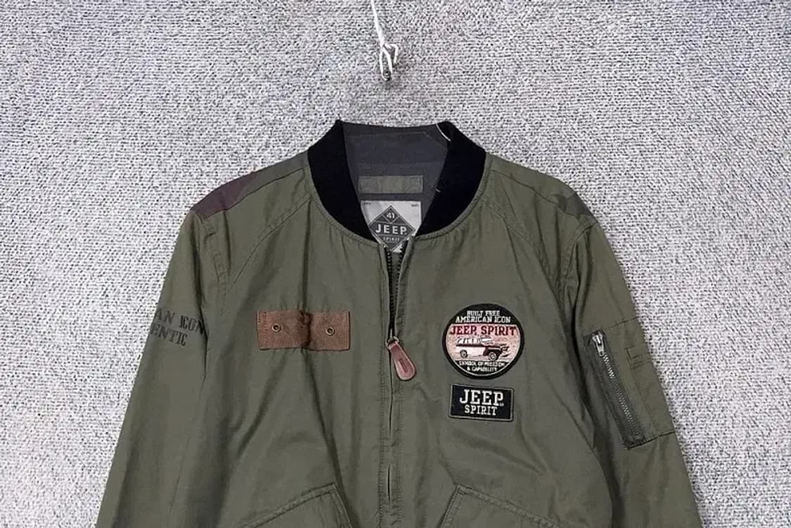 지프 카키 패치 빈티지 블루종 자켓 S(90) 상품이미지3