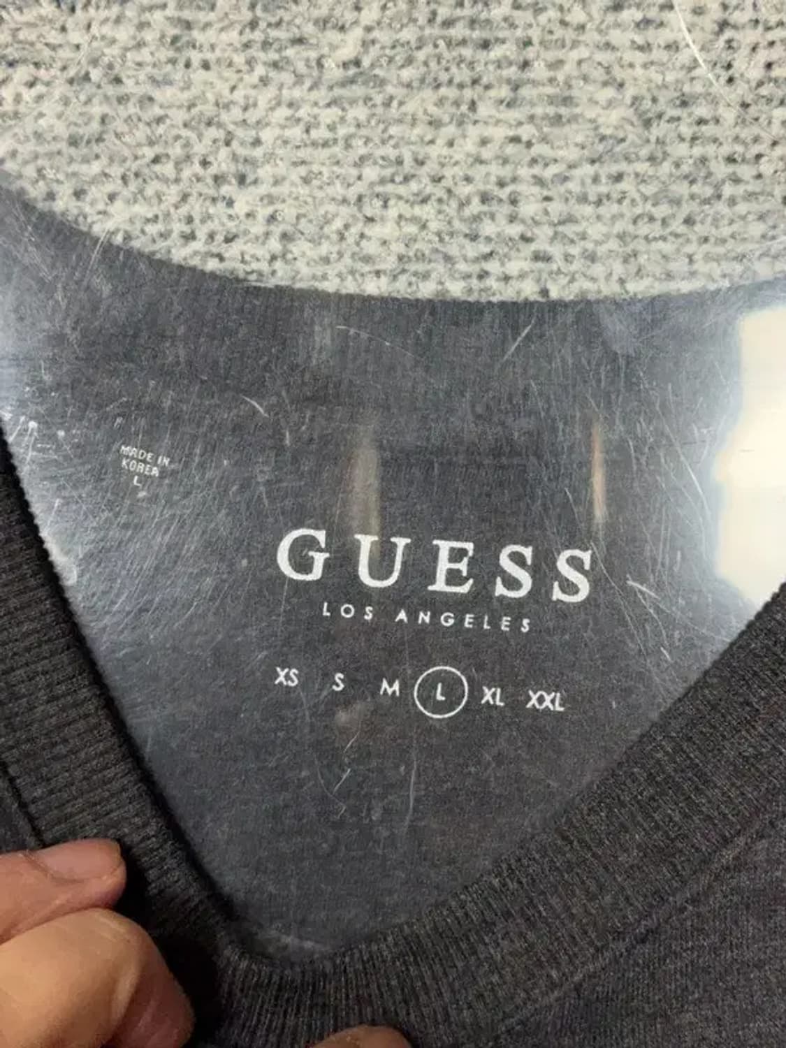 게스 프린팅 그레이 맨투맨 L 상품이미지7