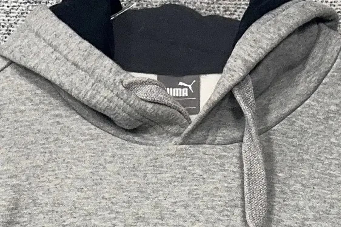 푸마 라이트 그레이 로고 후드티 L 상품이미지5