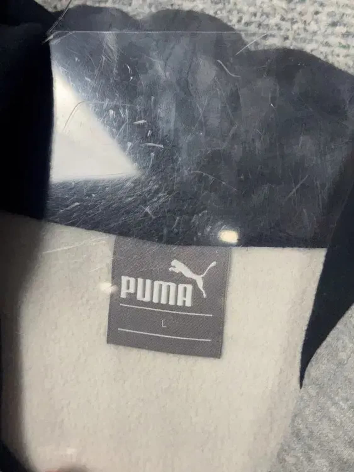 푸마 라이트 그레이 로고 후드티 L 상품이미지6