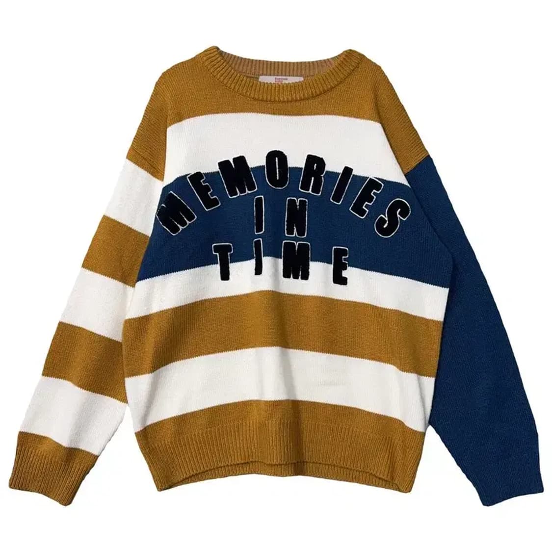 에잇세컨즈 스트라이프 카멜 니트 L 상품이미지1