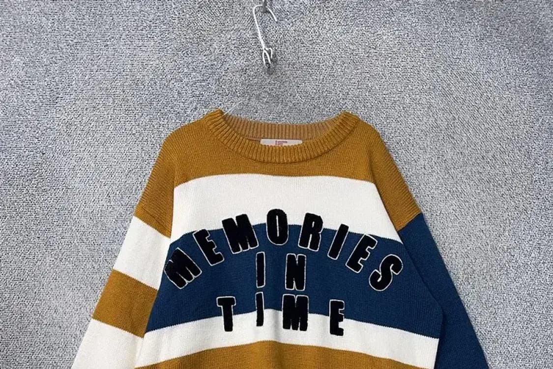 에잇세컨즈 스트라이프 카멜 니트 L 상품이미지3