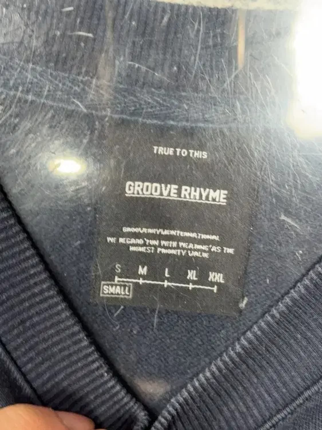 그루브라임 프린팅 네이비 맨투맨 S 상품이미지7