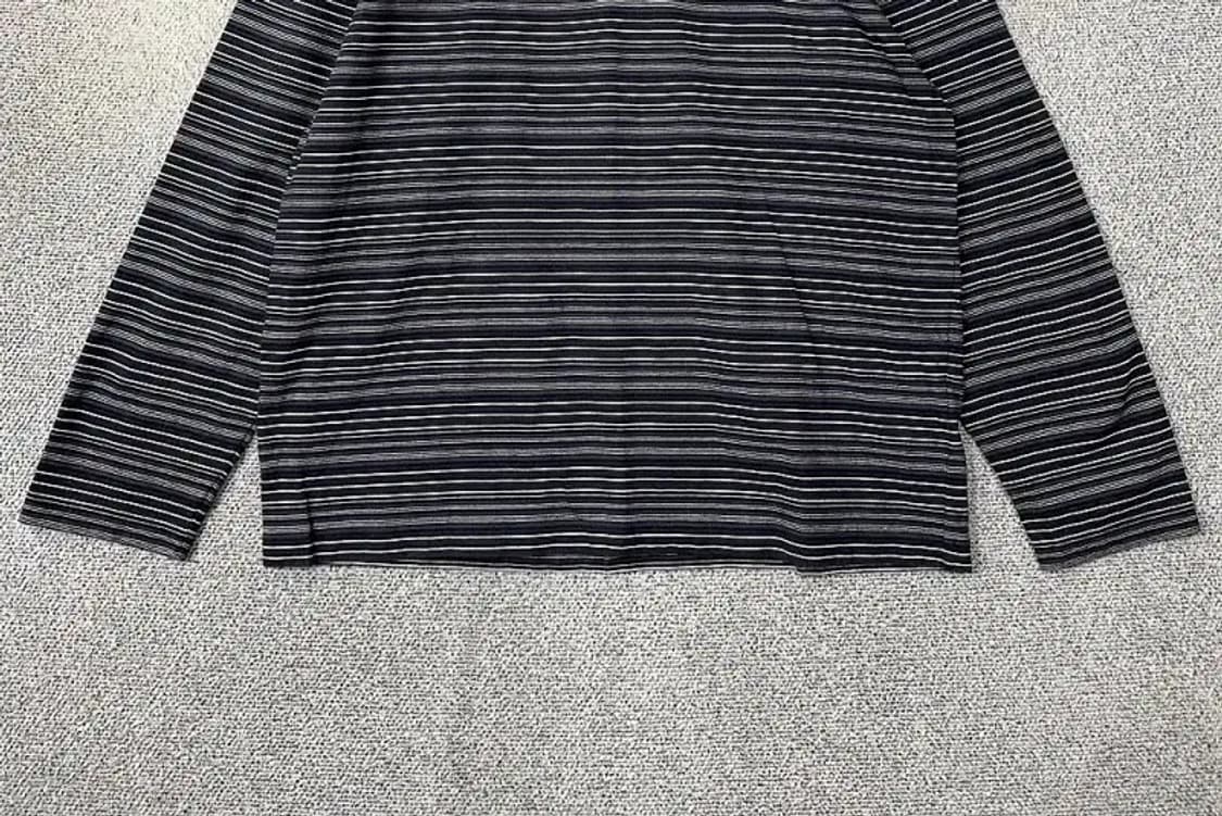 무신사스탠다드 스트라이프 블랙 단가라 긴팔티 2XL 상품이미지4