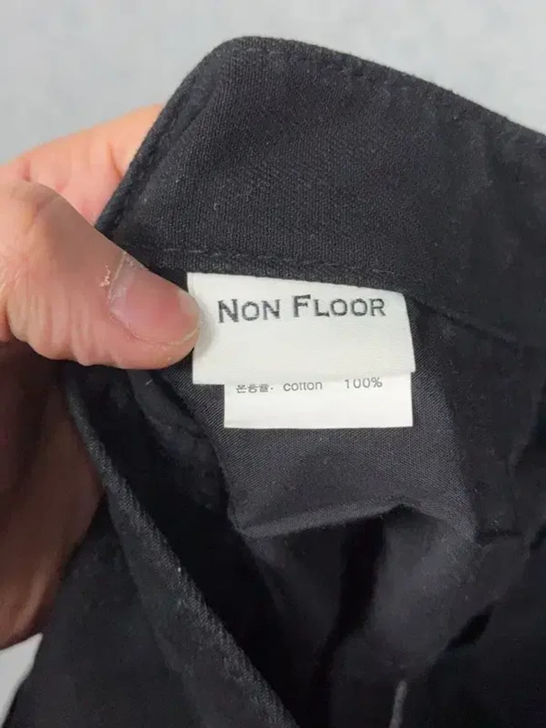 NON FLOOR 빈티지 프린팅 블랙 바지 L 상품이미지6