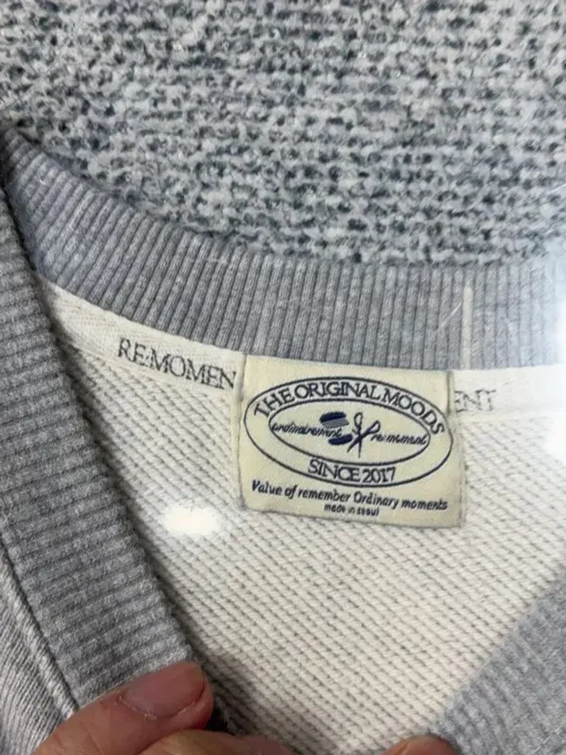 무즈 여성 프린팅 라이트 그레이 맨투맨 L 상품이미지6