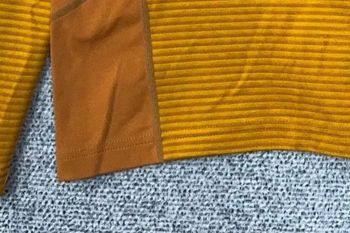 노스페이스 옐로우 등산 기능성 반집업 긴팔티 100(L) 상품이미지6