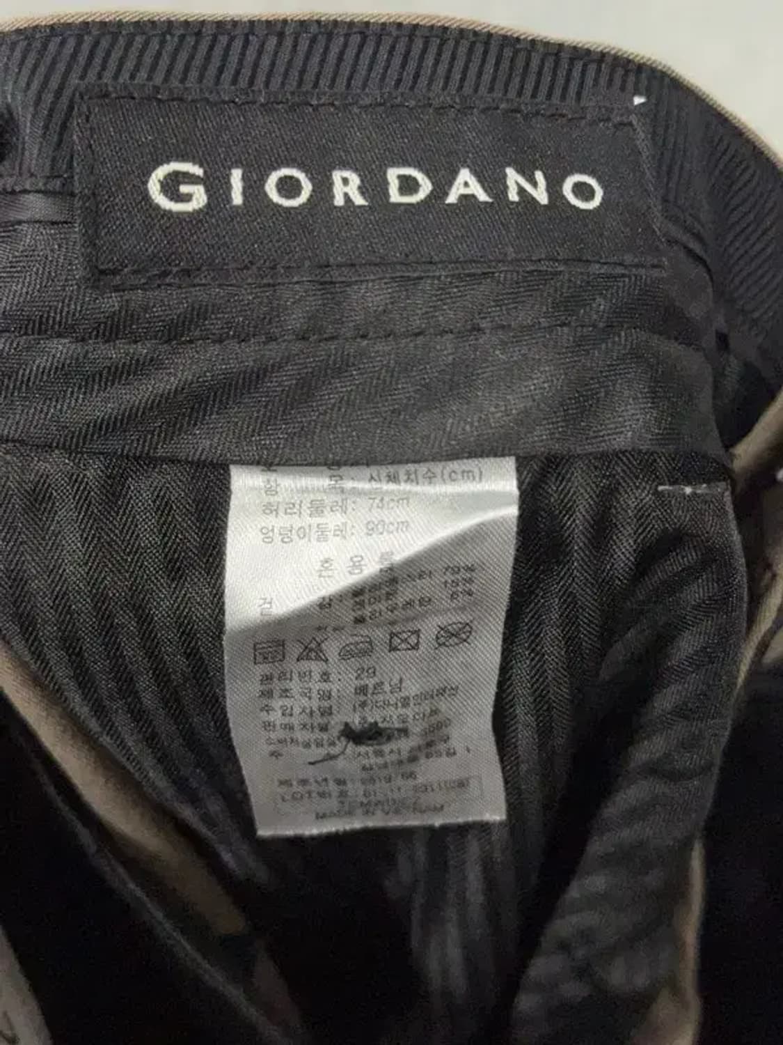 [새상품]지오다노 테이퍼드 핏 브라운 슬랙스 29 상품이미지7