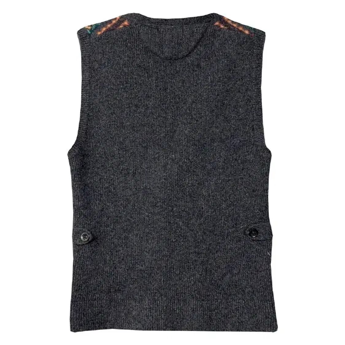 해지스 그레이 빈티지 패턴 니트 가디건 85-160 상품이미지2