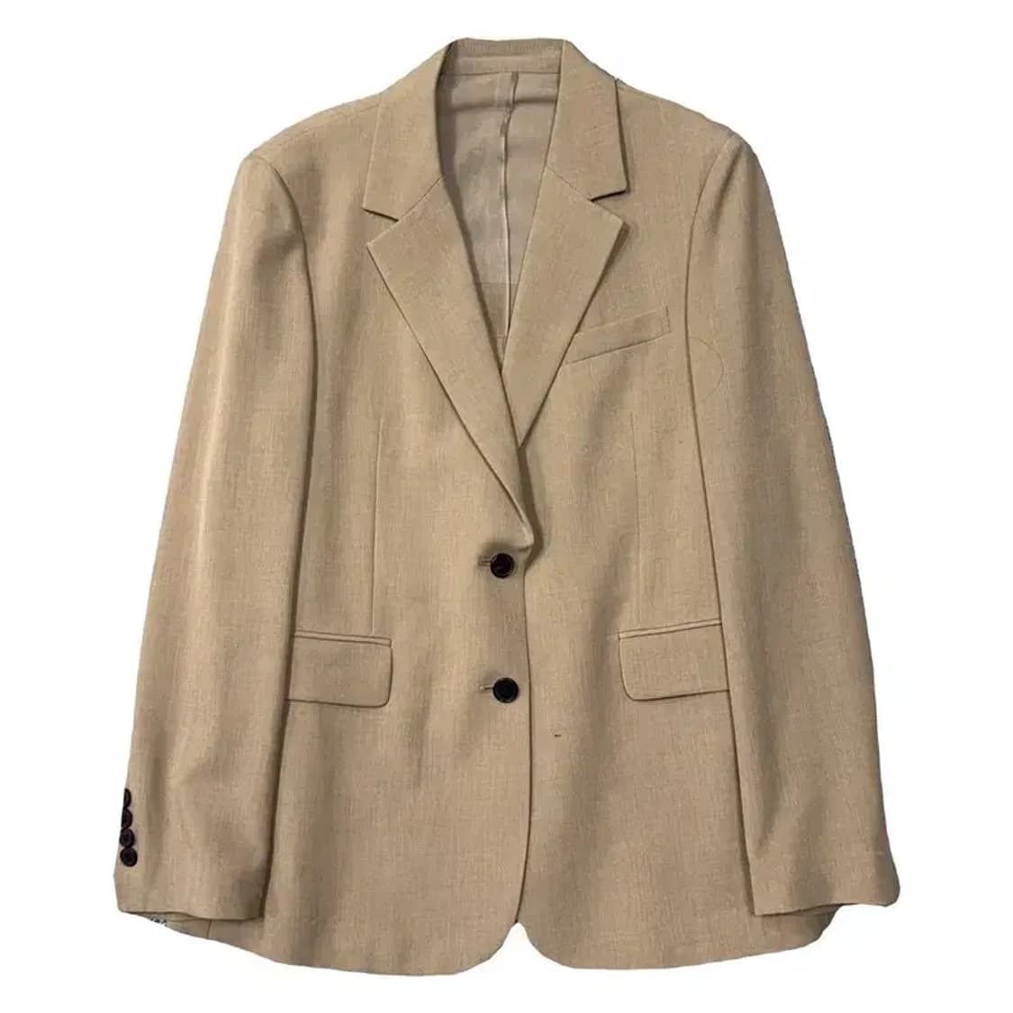 무신사스탠다드 베이지 투버튼 캐주얼 블레이저 S 상품이미지1