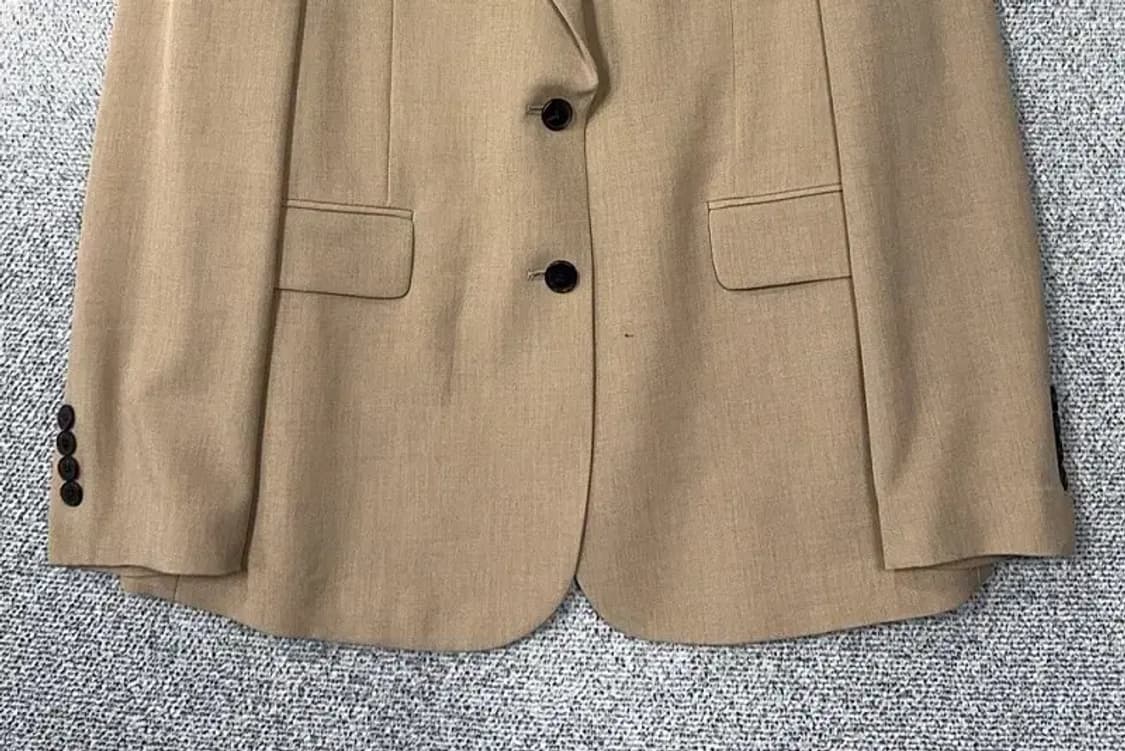 무신사스탠다드 베이지 투버튼 캐주얼 블레이저 S 상품이미지4
