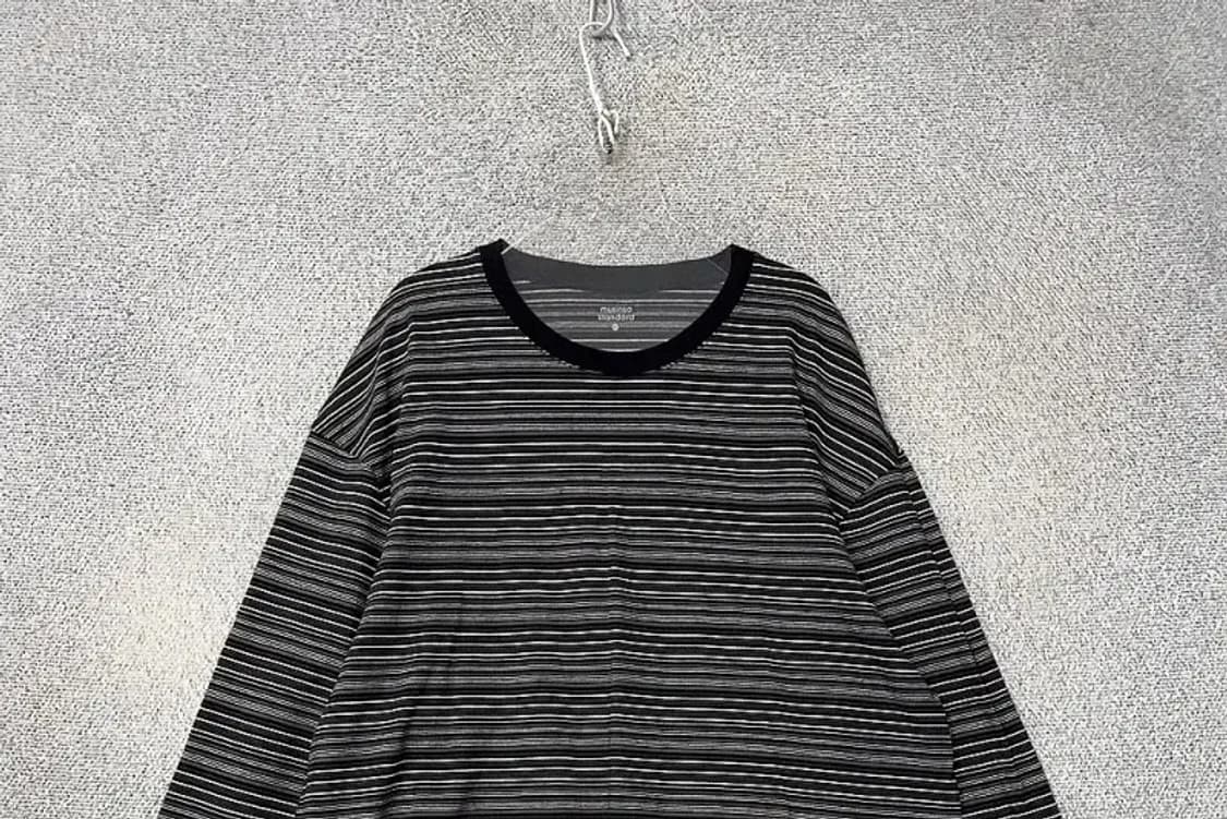 무신사스탠다드 스트라이프 블랙 긴팔티 2XL 상품이미지3