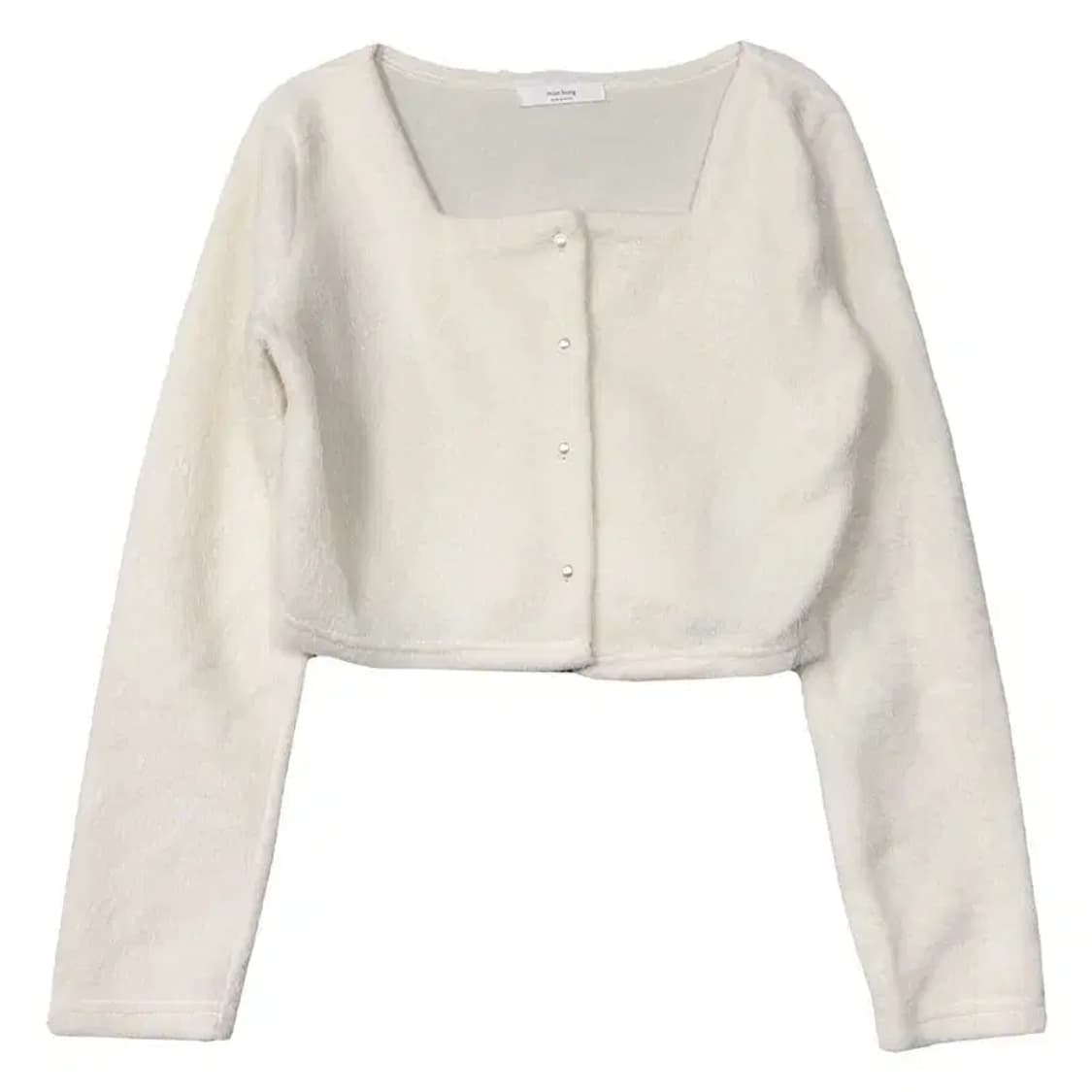 여성 캐주얼 크림 크롭 니트 가디건 S-M 상품이미지1