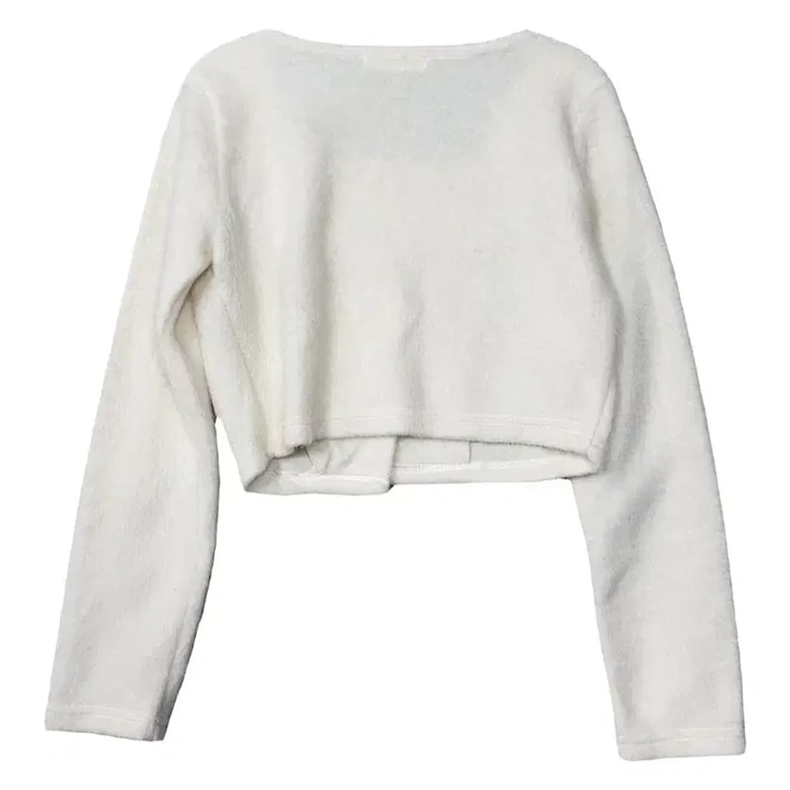 여성 캐주얼 크림 크롭 니트 가디건 S-M 상품이미지2