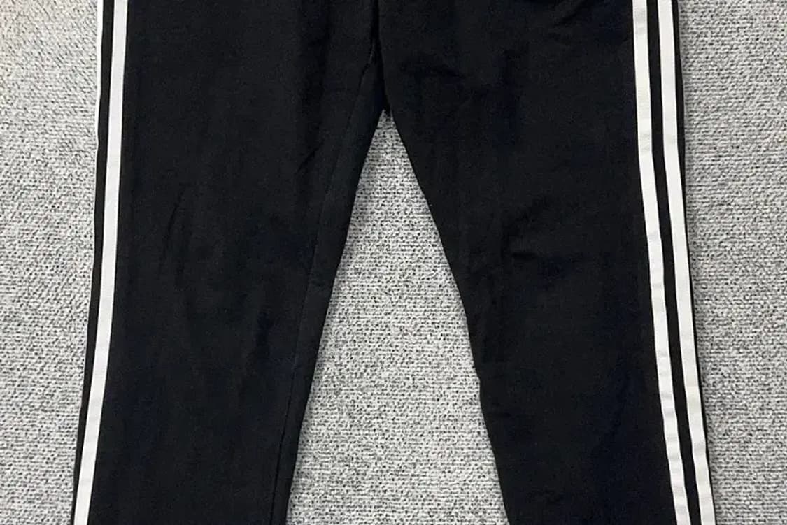 아디다스 블랙 로고 삼선 트레이닝 팬츠 L 상품이미지4