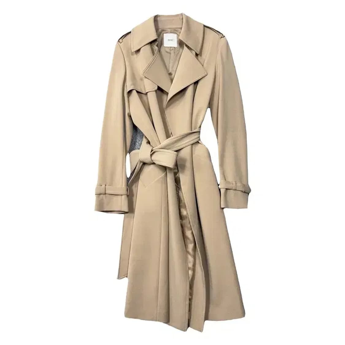 주크 베이지 벨티드 클래식 트렌치 코트 (55) 상품이미지1