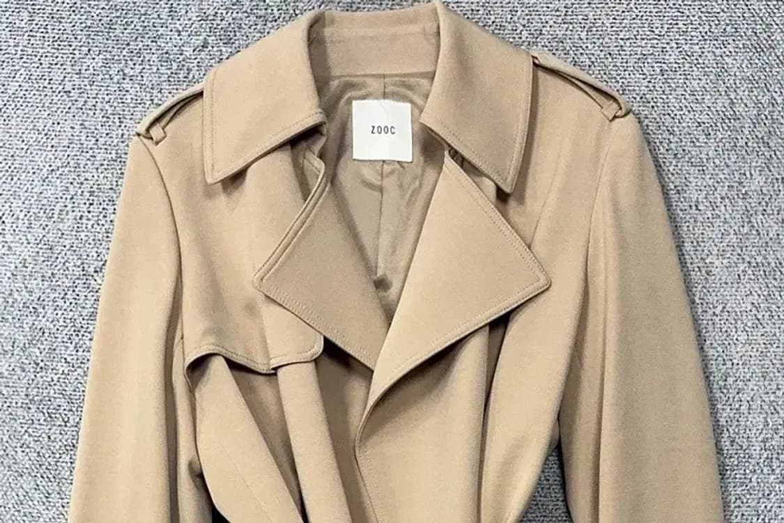 주크 베이지 벨티드 클래식 트렌치 코트 (55) 상품이미지3