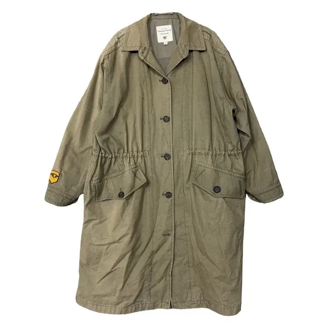 써스데이아일랜드 카키 버튼 카라 코트 90(M) 상품이미지1