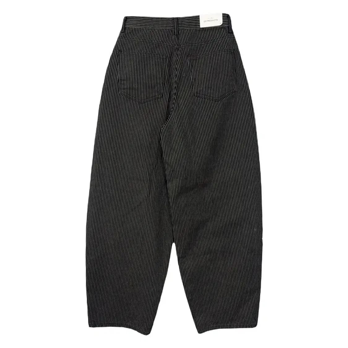 캐주얼 스트라이프 배기핏 하이라이즈 데님 팬츠 S 상품이미지2