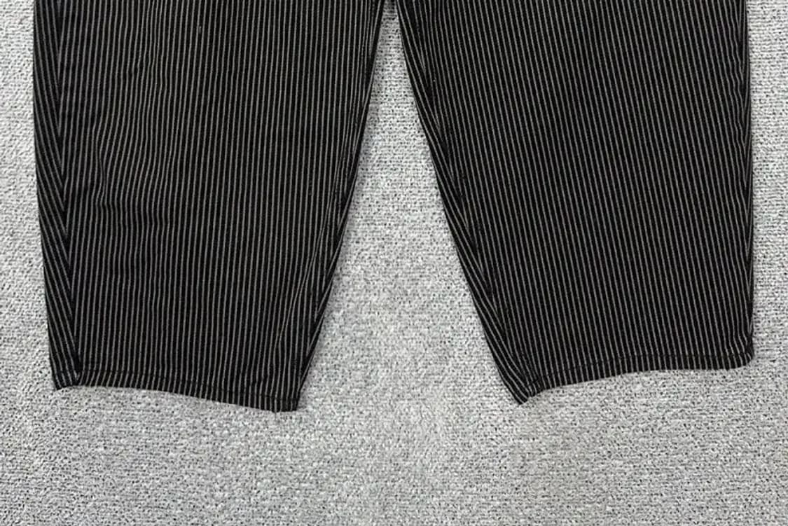 캐주얼 스트라이프 배기핏 하이라이즈 데님 팬츠 S 상품이미지5