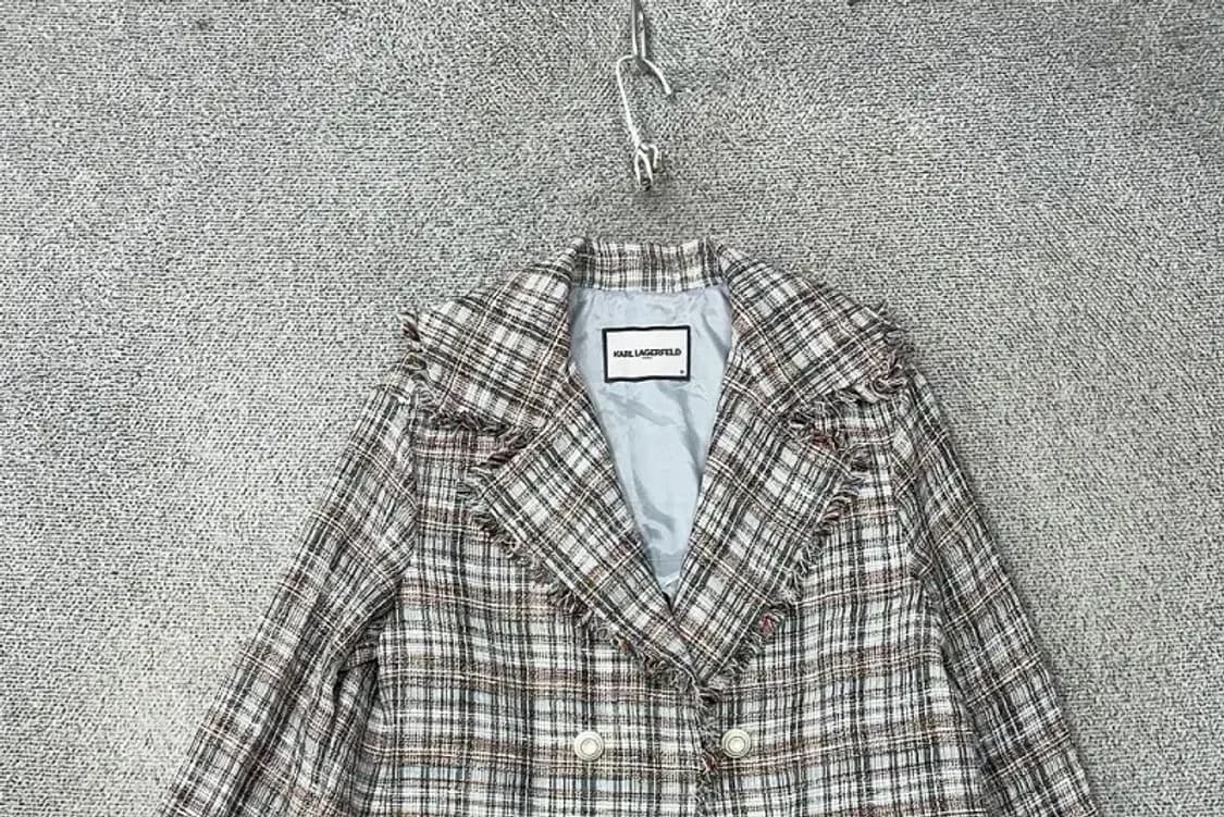 칼 라거펠트 체크 베이지 트위드 블레이저 55 상품이미지3