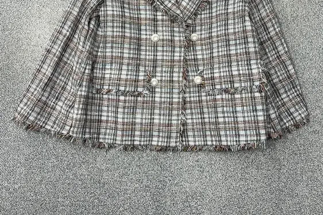 칼 라거펠트 체크 베이지 트위드 블레이저 55 상품이미지4