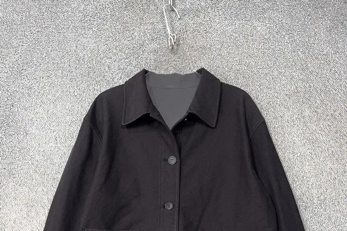 유니클로 블랙 코튼 버튼 카라 자켓 S 상품이미지3