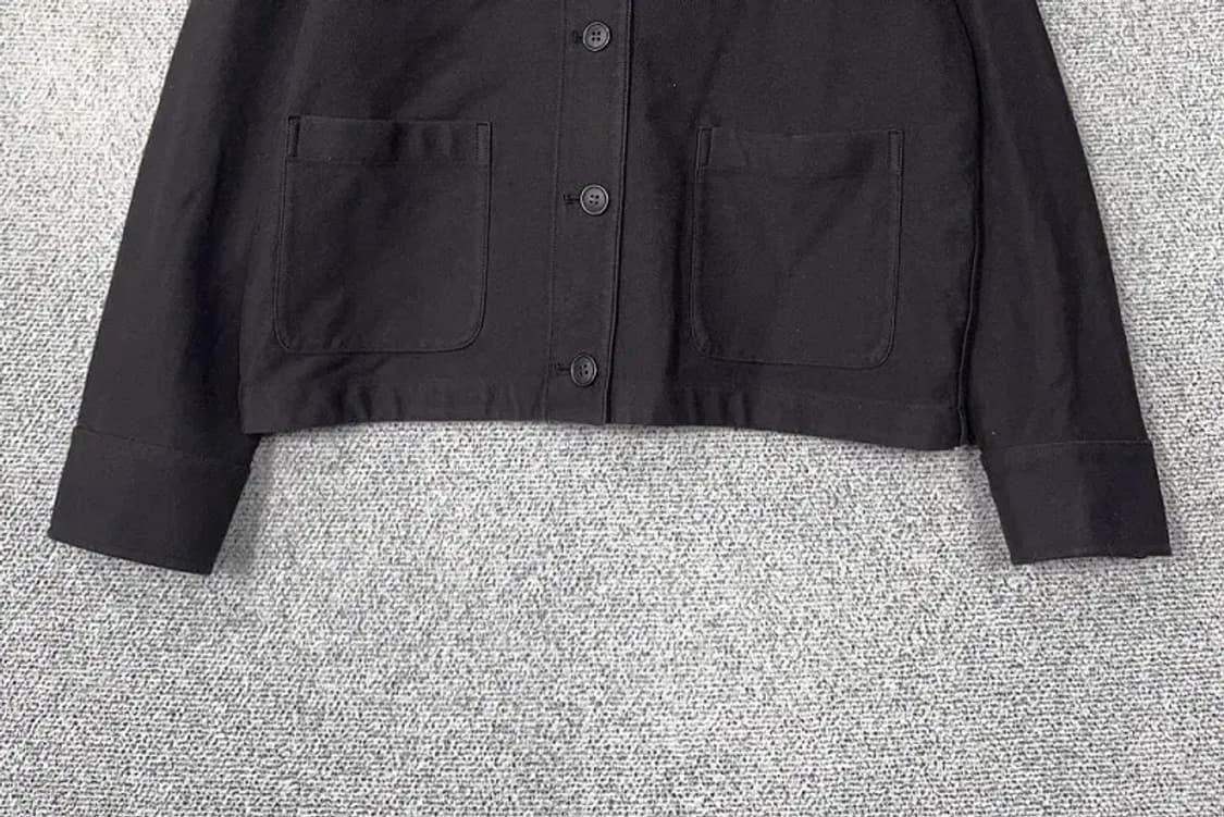 유니클로 블랙 코튼 버튼 카라 자켓 S 상품이미지4