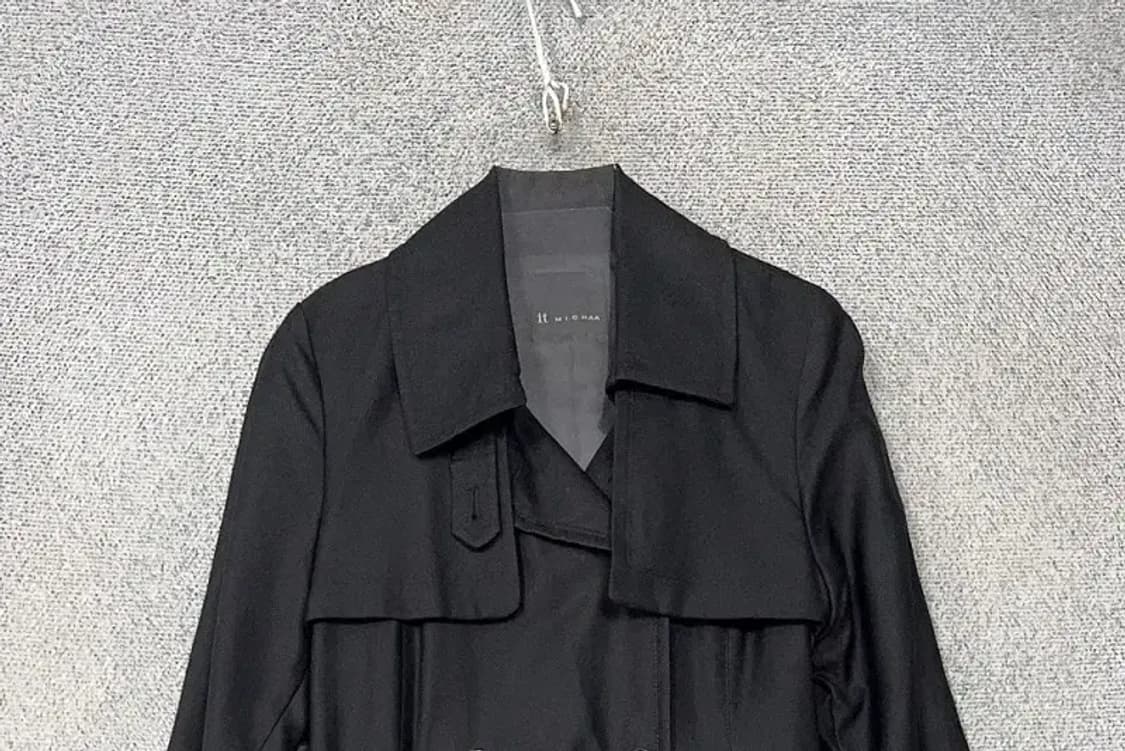 잇 미샤 블랙 벨티드 클래식 트렌치 코트 82-160 상품이미지3