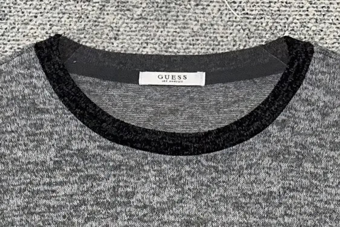 게스 그레이 배색 맨투맨 90(S) 상품이미지5