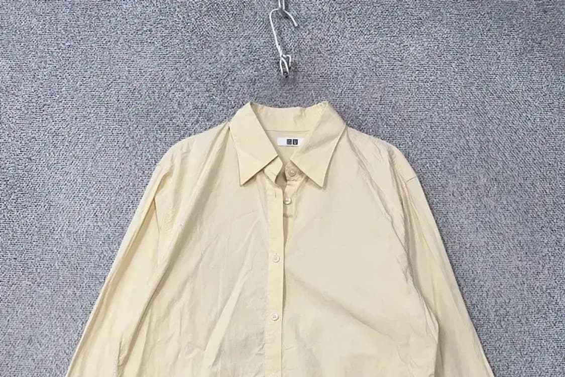 유니클로 레몬 크림 셔츠 M 160/84A 상품이미지3