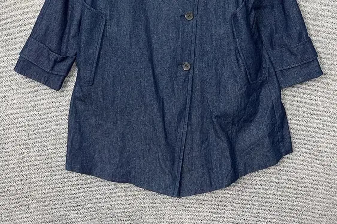 지고트 네이비 인디고 컬러 클래식 트렌치 코트 L 상품이미지4