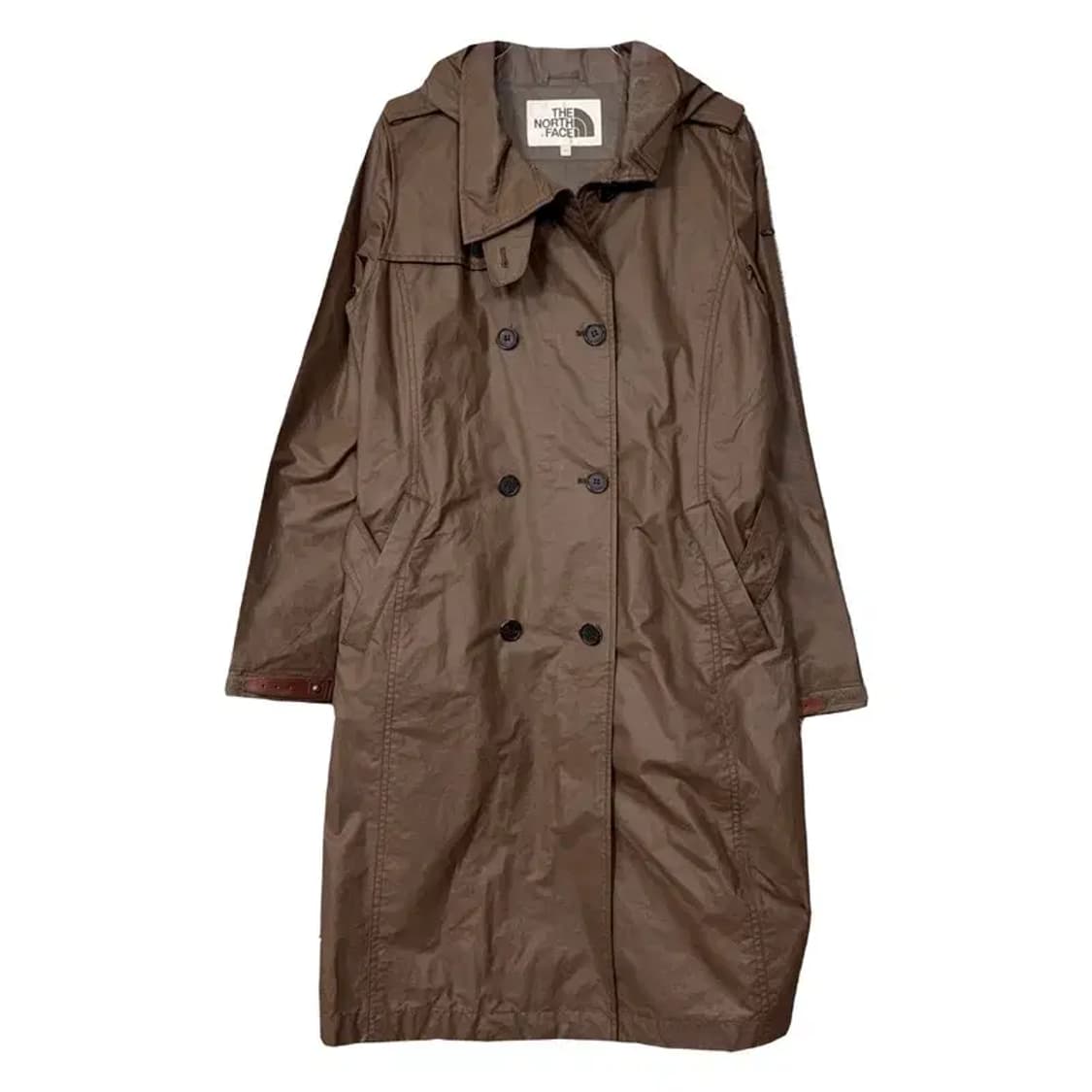 노스페이스 브라운 벨티드 나일론 트렌치 코트 95 상품이미지1
