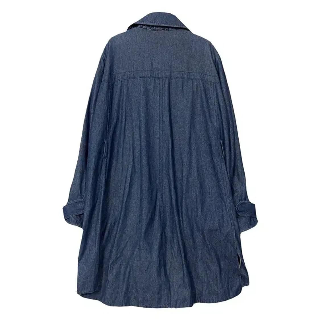 시스템 네이비 인디고 벨티드 트렌치 코트 88-96-165 상품이미지2